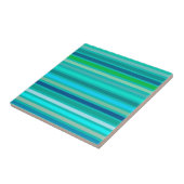 Blended Stripes, Fuchsia, Ocean Blue und Türkis Fliese (Seite)