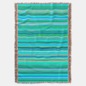 Blended Stripes, Ocean Blue und Türkis Decke (Vorderseite Vertikal)