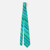 Blended Stripes, Ocean Blue und Türkis Krawatte (Rückseite)