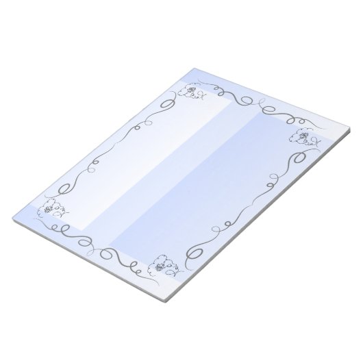 Blenden Schönheit Periwinkle Grosses Notepad Notizblock (angewinkelt)