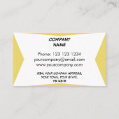 Blenden Sie gelbe Visitenkarte der Plakette (Rückseite)