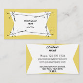 Blenden Sie gelbe Visitenkarte der Plakette (Vorne/Hinten)