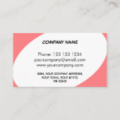 Blenden Sie rosa Visitenkarte (Rückseite)