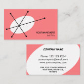 Blenden Sie rosa Visitenkarte (Vorne/Hinten)
