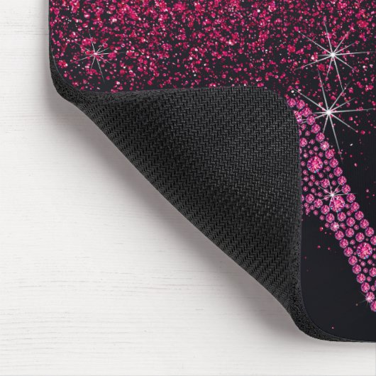 Blenden Sparkle Diamond Glitzer High Heels Pink Mousepad (Ecke)