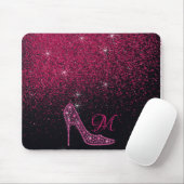 Blenden Sparkle Diamond Glitzer High Heels Pink Mousepad (Mit Mouse)