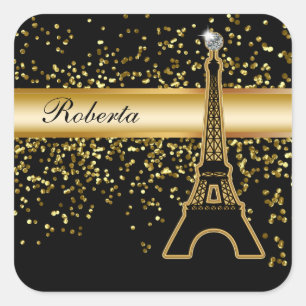 Blenden von Monogramm-Aufklebern Quadratischer Aufkleber