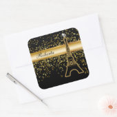 Blenden von Monogramm-Aufklebern Quadratischer Aufkleber (Umschlag)