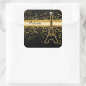 Blenden von Monogramm-Aufklebern Quadratischer Aufkleber (Tasche)