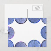 Blendenblauer Lemon und Limoner Rahmen Postkarte (Vorne/Hinten)