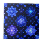 Blendenblauer Lila Blumenstrauß Fliese (Vorderseite)