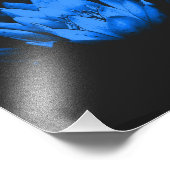 Blendenblauer Lippenlotus Blume Abstrakt 8x8 Fotodruck (Ecke)