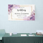 Blendende Amethyst-Vintage goldene Rahmen Banner (Messeveranstaltung)