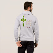 Blendende Blumenoptik Hoodie (Schwarz voll)
