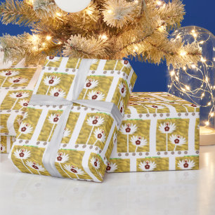 Blendende Blumenstyle Geschenkpapier