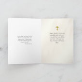 Blendende tiefe goldene Blumen orthodoxe Muttertag Karte (Innenseite)