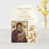 Blendende tiefe goldene Blumen orthodoxe Muttertag Karte (Gelbe Blume)