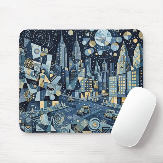 Blendender Winter in der Großstadt Mousepad (Mit Mouse)