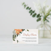 Blendenduschenkarte Orange Begleitkarte (Stehend Vorderseite)