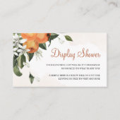 Blendenduschenkarte Orange Begleitkarte (Vorderseite)