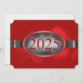 Blendentaste 2025: Red & Silver Einladung (Vorderseite)