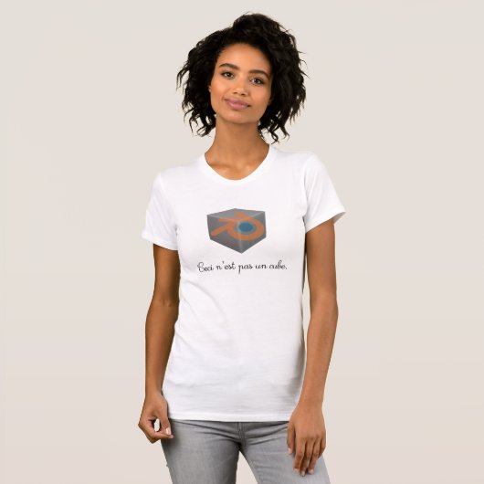 Blender 3D Würfel T-Shirt (Vorne ganz)
