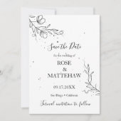 Blender Ast und Farbtropfen Save the Date Einladung (Vorderseite)