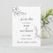 Blender Ast und Farbtropfen Save the Date Einladung (Stehend Vorderseite)