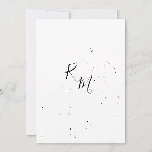 Blender Ast und Farbtropfen Save the Date Einladung (Rückseite)