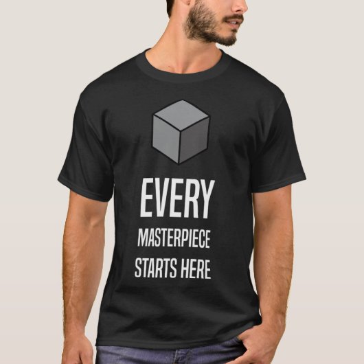 Blender Basics einfacher Nerdstil für 3D-Modellier T-Shirt (Vorderseite)