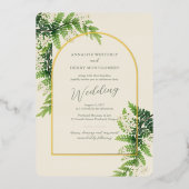 Blender Ferns Wedding Arch Folieneinladung (Vorderseite)