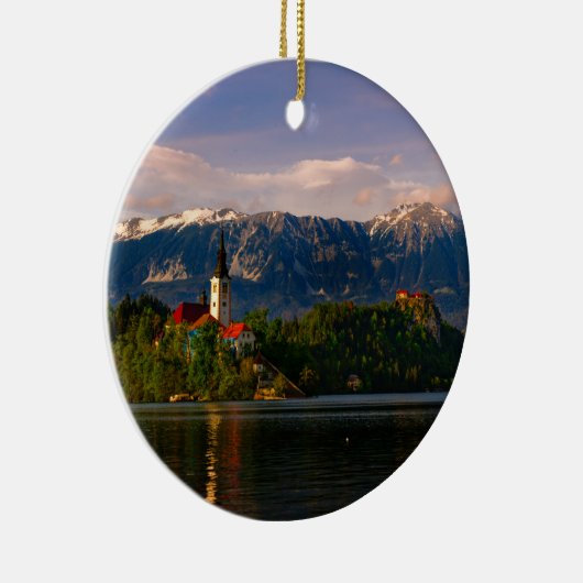 Blender See bei Sonnenuntergang Keramik Ornament (Rechts)