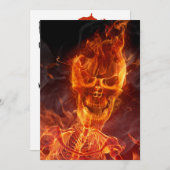 Blender Skull Halloween Einladung mit blutigem Tex (Vorne/Hinten)