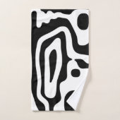 Blendgriff: Abstrakt Schwarz/Weiß Badhandtuch Set (Handtuch)