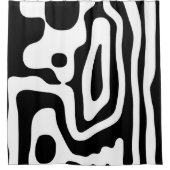 Blendgriff: Abstrakt Schwarz/Weiß Duschvorhang (Vorderseite)