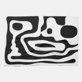 Blendgriff: Abstrakt Schwarz/Weiß Geschirrtuch (Horizontal)