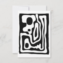 Blendgriff: Abstrakt Schwarz/Weiß Karte