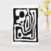 Blendgriff: Abstrakt Schwarz/Weiß Karte (Gelbe Blume)