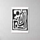 Blendgriff: Abstrakt Schwarz/Weiß Leinwanddruck (Vorderseite)