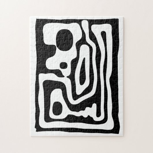 Blendgriff: Abstrakt Schwarz/Weiß Puzzle (Vertikal)