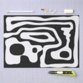 Blendgriff: Abstrakt Schwarz/Weiß Seidenpapier (Handwerk)