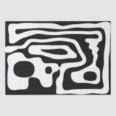 Blendgriff: Abstrakt Schwarz/Weiß Seidenpapier (Vorderseite)