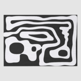 Blendgriff: Abstrakt Schwarz/Weiß Seidenpapier