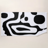 Blendgriff: Abstrakt Schwarz/Weiß Strandtuch (Vorderseite)