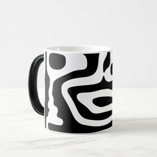 Blendgriff: Abstrakt Schwarz/Weiß Verwandlungstasse (Vorderseite Links)