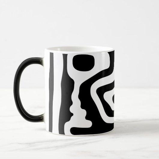 Blendgriff: Abstrakt Schwarz/Weiß Verwandlungstasse (Links)