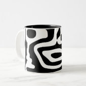 Blendgriff: Abstrakt Schwarz/Weiß Zweifarbige Tasse (Vorderseite Links)