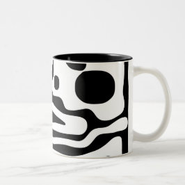 Blendgriff: Abstrakt Schwarz/Weiß Zweifarbige Tasse