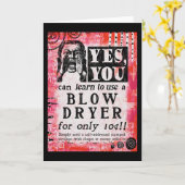 Blendtrockner - Funny Vintage Ad Karte (Gelbe Blume)