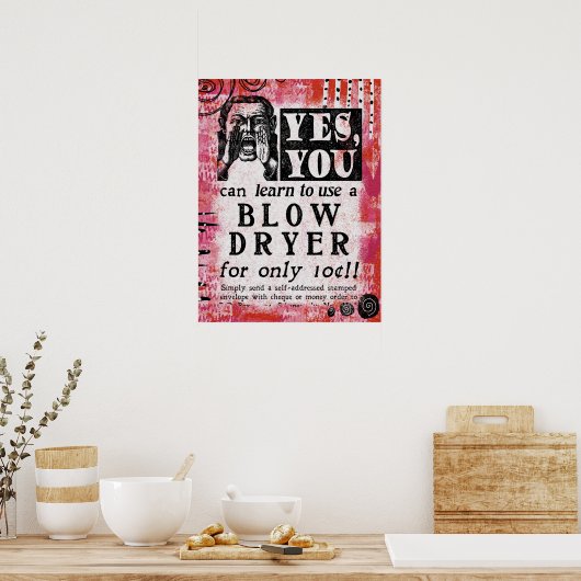 Blendtrockner - Funny Vintage Ad Poster (Küche)
